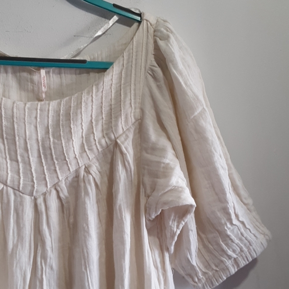 Free People Mystery Land Tunic L White Mini Dress - Picture 2 of 8